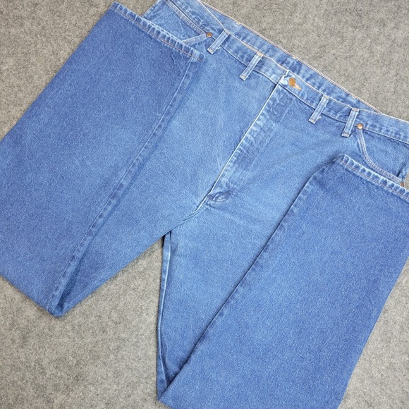 Wrangler Other - Wrangler Jeans 46x34 Blue Cowboy Straight Leg Americana Western Rodeo Country